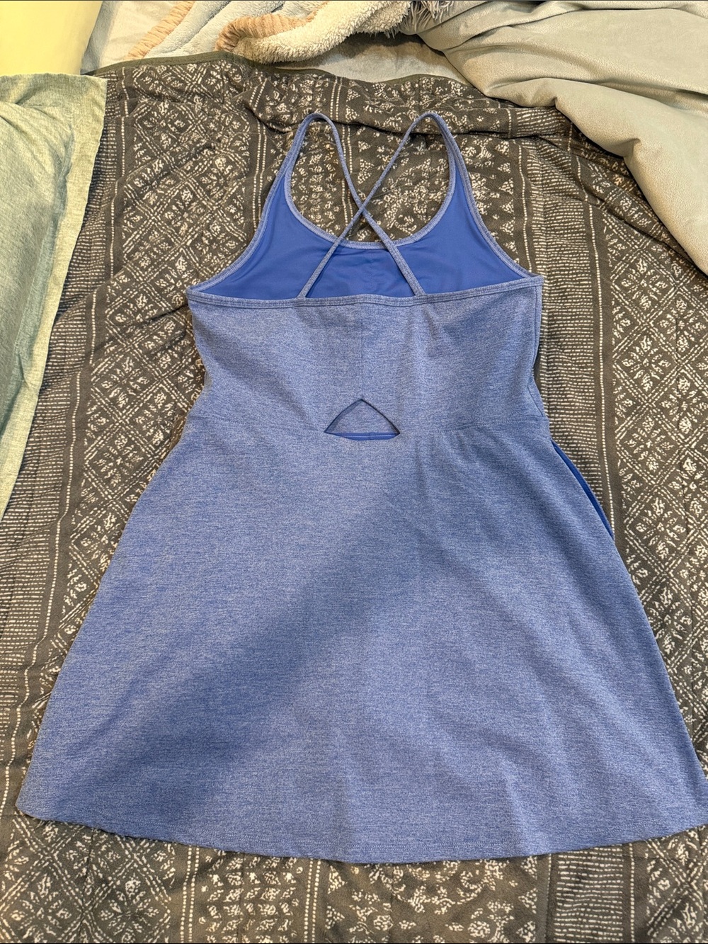 NWOT Freely Blue Athletic Skater Dress with Strappy Back and pockets